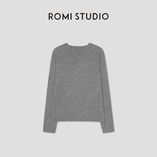 ROMI STUDIO“基础优雅” 甄选棉混纺肤感圆领长袖T恤 RW24WSD0368 商品图3