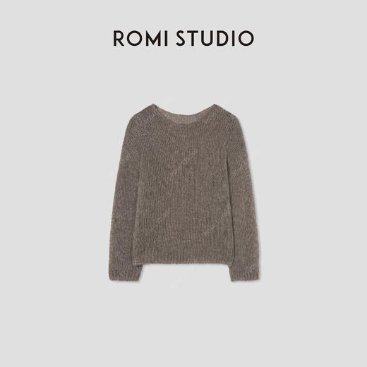 ROMI STUDIO“感知秋意” 山羊 绒桑蚕丝混纺套头毛衫 RW24ASW0504 商品图0
