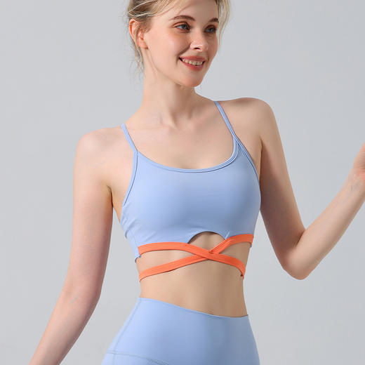 【126元任选2件】跃牌【漫西】系列 时尚运动文胸防震健身内衣带胸垫（背心Y301和裤子Y156） 商品图3