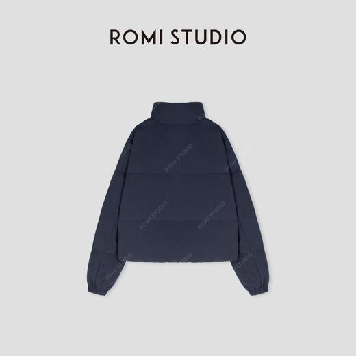 ROMI STUDIO“棕标甄选”白鹅绒宽松可调节立领短款羽绒服 441Y8020 商品图1