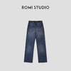ROMI STUDIO“复古丹宁”牛仔棉水洗抓绒微弹直筒牛仔裤RW24WX80833【现货】 商品缩略图1