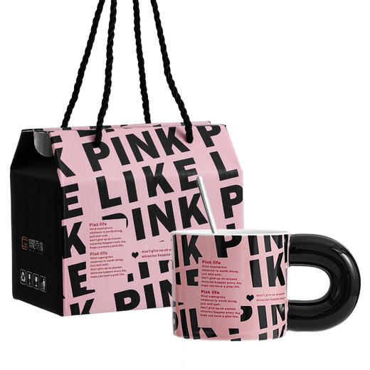 【BlackPink马克杯】好看家用精致漂亮陶瓷杯子ins风黑色 商品图4