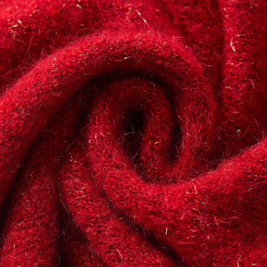 优雅浪漫花边荷叶领修身百搭毛衫 商品图3