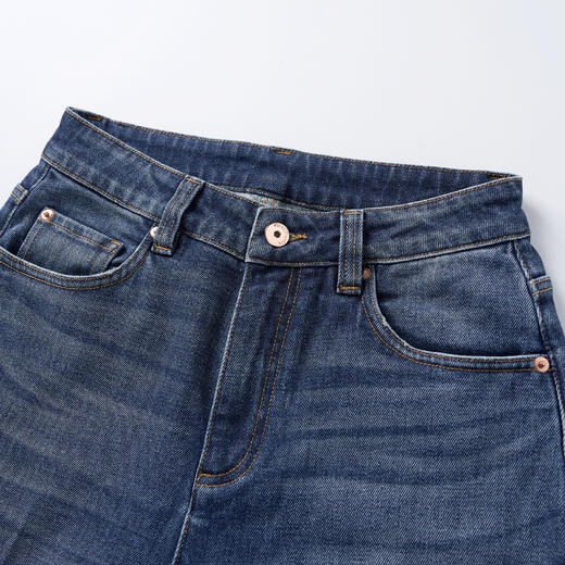 ROMI STUDIO“复古丹宁”牛仔棉水洗抓绒微弹直筒牛仔裤RW24WX80833【现货】 商品图2