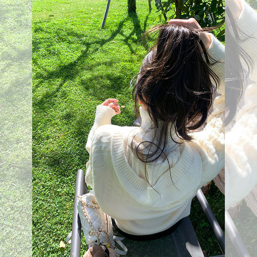 <曾小咸推荐>【现货！2件再减5元，3件减12元】学院风牛角扣杏色连帽毛衣 日常189.99/件 立减100 秒杀89.99/件！！ 商品图4