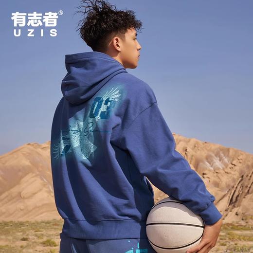 【积分兑换】有志者UZISx卡米然猎鹰系列运动卫衣男秋冬加厚保暖美式印花卫衣 商品图0