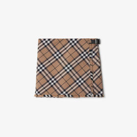 BURBERRY 巴宝莉 女士格纹羊毛混纺迷你苏格兰半裙 格子 8095396 C1202