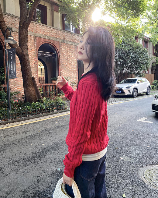 单品包邮现货 THS-特  RL polo马球家 Clean fit修身版 绞花编结绵纱/老钱百搭圆领针织衫 BM3193 商品图1