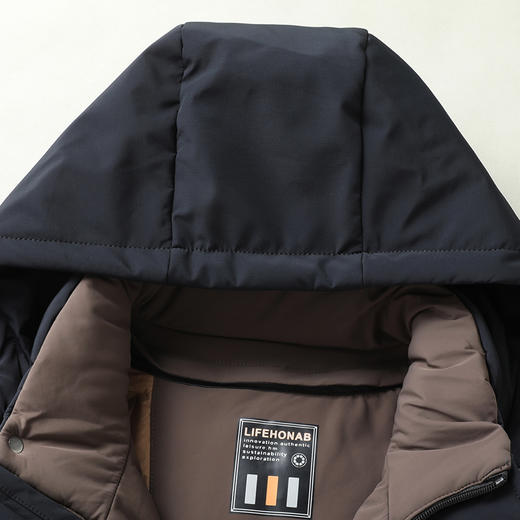 【可拆卸内胆】【新款DX】大依优型大码羽绒服可拆卸内胆可拆卸帽连帽外套加肥加大上衣男士外套胖子 商品图6