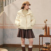 【暖冬内购】两三事 奶油泡芙 2024冬季新款甜美心形压线可拆连帽羽绒服女宽松 商品缩略图3