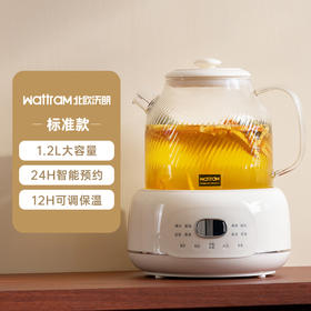 北欧沃朗全玻璃养生壶恒温家用多功能办公室小型花茶电陶炉煮茶器