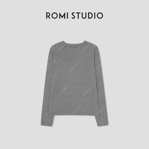 ROMI STUDIO“基础优雅” 甄选棉混纺肤感圆领长袖T恤 RW24WSD0368 商品图4