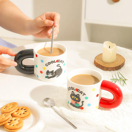 【喵乐谷胖胖杯】可爱猫咪杯子情侣套装送礼好看杯子喵乐谷咖啡杯碟 商品图2