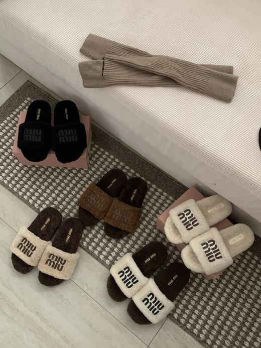 【女款】河南桑坡新款miu羊毛拖鞋  羊皮毛一体雪地靴 推荐大一码 商品图0