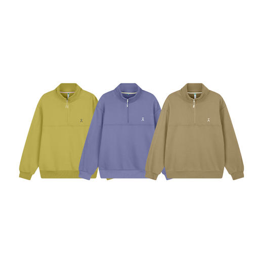 【十一破价福利】ACMEITEM爱棵米 户外亲子立领抓绒卫衣宽松多色柔软运动上衣男女GAF3310813G 商品图4