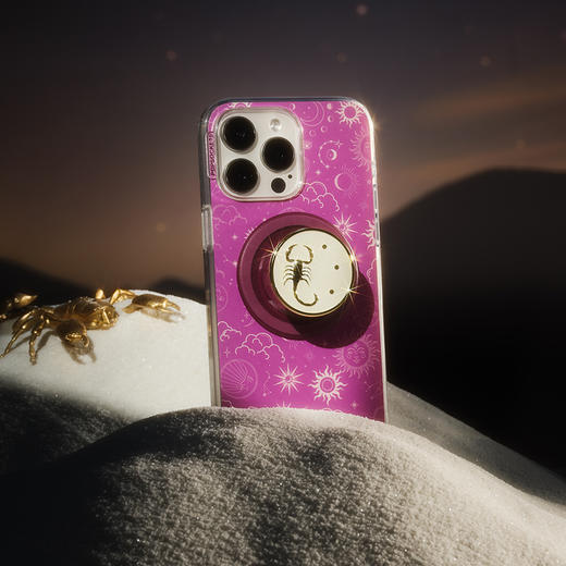 【古城密语】沙丘蝎·MagSafe圆啪嗒 MAGSAFE磁吸手机支架 Round圆啪嗒系列 白色 动物 商品图3