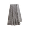 famecoco范可儿格子半身裙复古不规则百褶裙中长款F195HA004 商品缩略图4