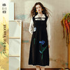 两三事梵高文艺呢喃鸢语2024秋季新款毛巾绣无袖背心裙毛织连衣裙 商品缩略图0