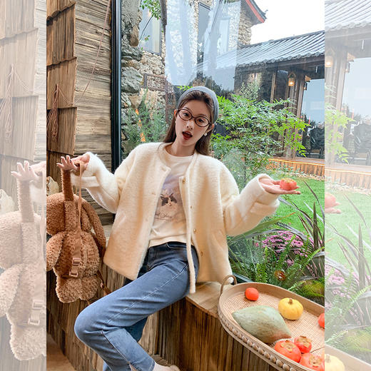 <曾小咸推荐>现货！系带毛绒外套 日常318/件 立减148.01 秒杀169.99/件！ 商品图3