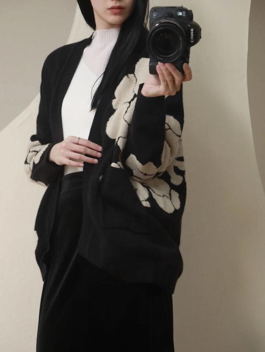 重工款繁花羊毛衫 高领YY117/开衫YY116 商品图11