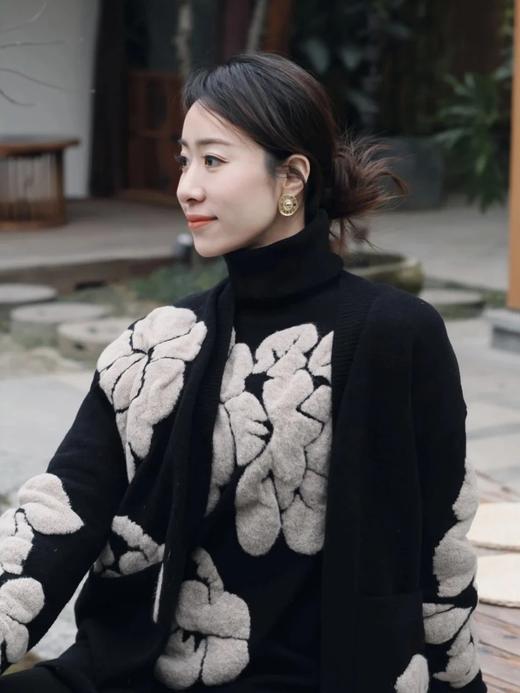 重工款繁花羊毛衫 高领YY117/开衫YY116 商品图6