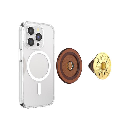 【古城密语】太阳宝石·金·MagSafe圆啪嗒 MAGSAFE磁吸手机支架 Round圆啪嗒系列 奢华金 日月星 商品图2