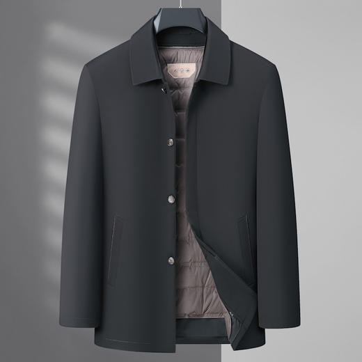 【可拆卸内胆】【新款DLS】大依优型大码翻领白鸭绒羽绒服夹克外套加肥加大肥佬休闲上衣男士胖子 商品图7