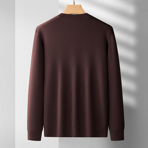 【100%羊毛】【新款DDS】大依优型大码男装羊毛衫圆领毛衣针织衫休闲加肥加大男士胖子大码内搭上衣 商品图8