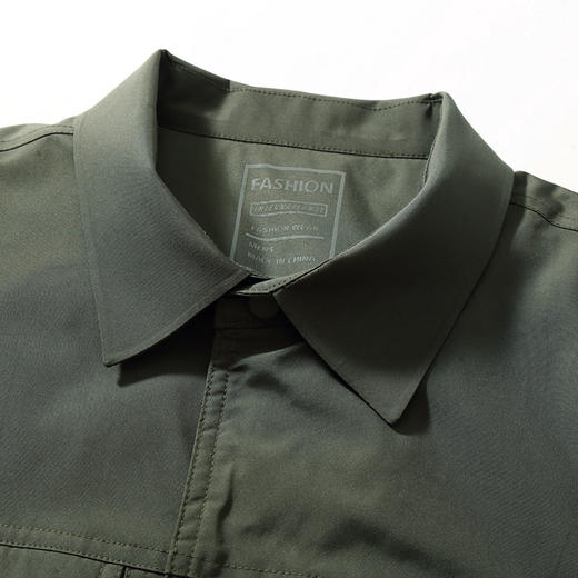 【棉衣】【新款DWN】大依优型大码翻领棉衣衬衫夹克加棉外套加肥加大肥佬休闲商务上衣男士胖子 商品图7