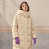 【暖冬内购】两三事热烈相拥2024冬季新款简约可拆卸连帽羽绒服女中长款外套 商品缩略图2