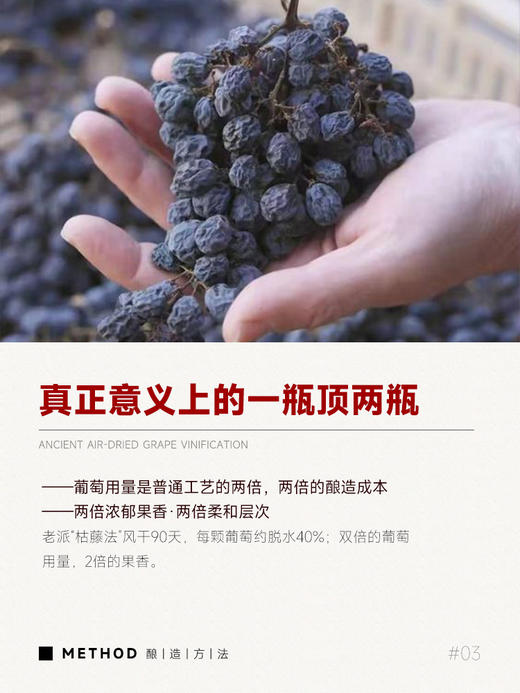【世界侍酒师大赛98分推荐】意大利阿莫尼风干葡萄酒 意大利原瓶进口 17%vol 商品图3