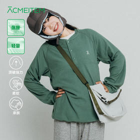 【福利活动-品牌直发】ACMEITEM爱棵米 户外情侣方格抓绒针织衫肌理感柔软圆领套头上衣GAF3340322E