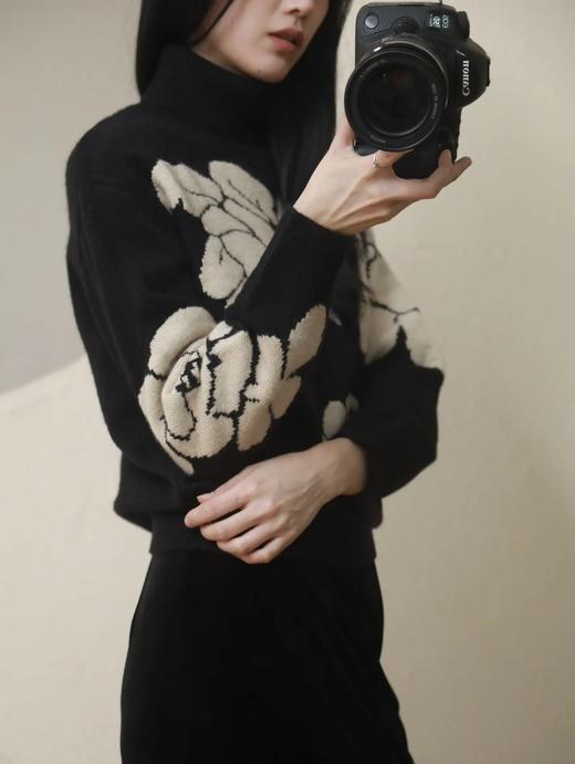 重工款繁花羊毛衫 高领YY117/开衫YY116 商品图12