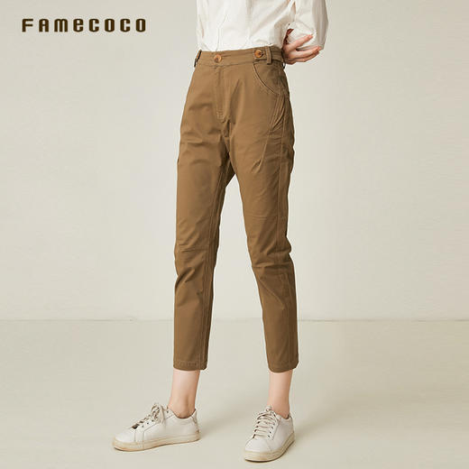famecoco范可儿铅笔裤女款韩版小脚九分裤F191GA043 商品图1