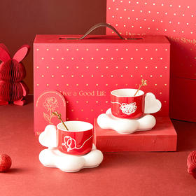 【慢慢相遇对杯】可爱杯子情侣套装送礼家用慢慢相遇云朵咖啡杯结婚婚庆