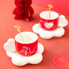 【慢慢相遇对杯】可爱杯子情侣套装送礼家用慢慢相遇云朵咖啡杯结婚婚庆 商品缩略图2