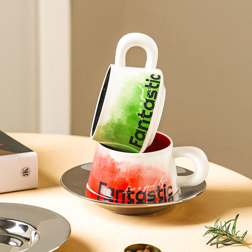 【范特西咖啡杯碟】轻奢水杯新人闺蜜高级实用结婚订婚情侣对杯咖啡杯子礼盒 商品图4