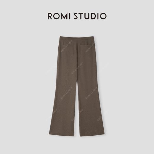 ROMI STUDIO“自我轮廓”定制羊毛混纺软糯高腰微喇休闲裤 431K5080 商品图1