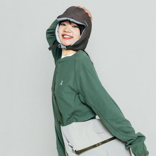 【福利活动-品牌直发】ACMEITEM爱棵米 户外情侣方格抓绒针织衫肌理感柔软圆领套头上衣GAF3340322E 商品图2