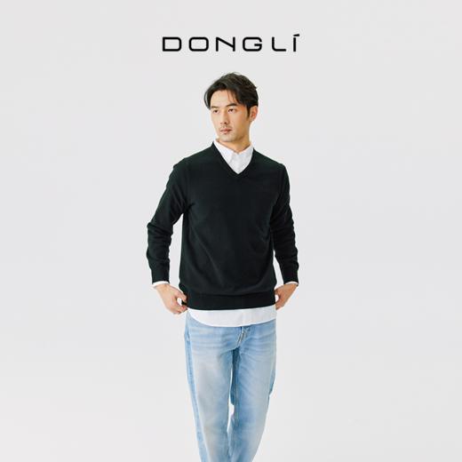 东黎 • 山羊绒男士秋冬V领基础款套头衫 1732 商品图1