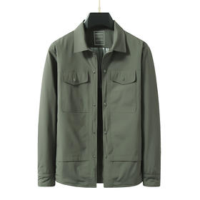 【棉衣】【新款DWN】大依优型大码翻领棉衣衬衫夹克加棉外套加肥加大肥佬休闲商务上衣男士胖子