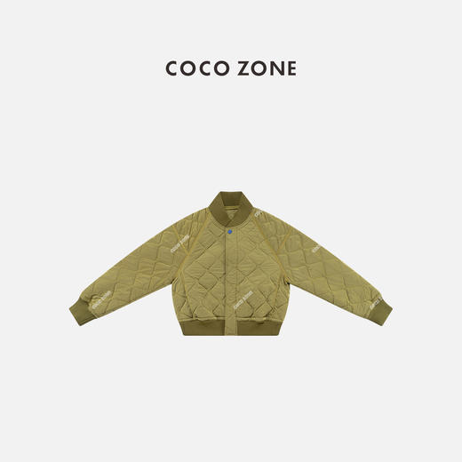 COCO ZONE 设计感菱格百搭棉服气质立领保暖上衣CC2C2051 商品图0