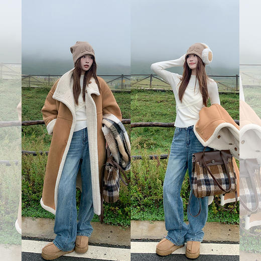 【折后再享2件88折】新品现货秒杀！卖完下架不再补 ！微信粉丝打折价！！正反两穿皮毛一体长款外套 日常529.99/件 立减230 秒杀299.99/件！！ 商品图1