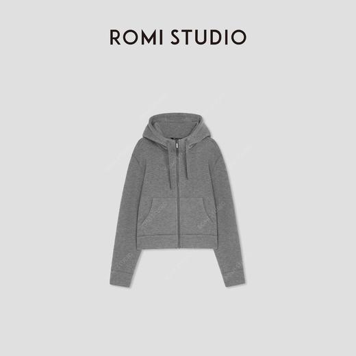 ROMI STUDIO“格雷高知”莱赛尔绵羊毛混纺肌理感连帽卫衣 431W0020 商品图0