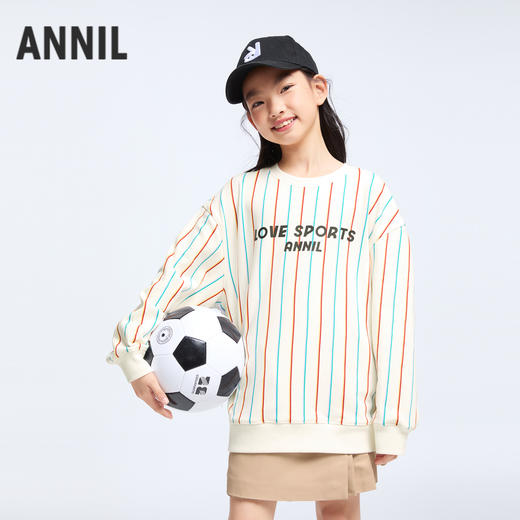 男女童圆领长袖卫衣秋季新款安奈儿童装EM431528 商品图0