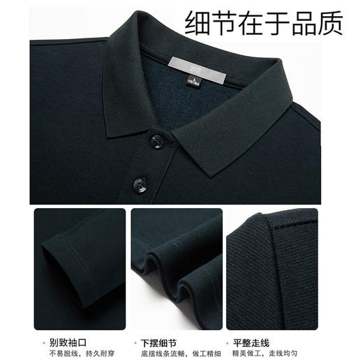 【含桑蚕丝】圣得西男士柔软亲肤针织衫2025秋季新款时尚百搭POLO衫 商品图1