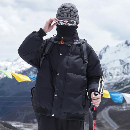 【YW】无忧购秋冬情侣三条杠撞色保暖加厚立领防风棉服667（截单后7天发货)25年清仓捡漏 商品图3