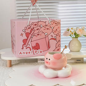 【猪猪天使咖啡杯】可爱高颜值生日礼物女生走心使用闺蜜情侣七夕节新婚对杯伴手礼盒