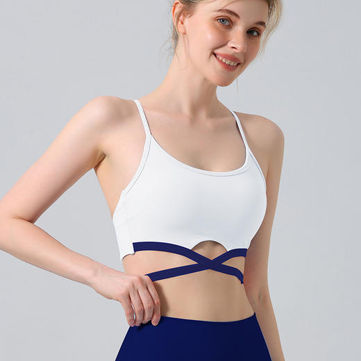 【126元任选2件】跃牌【漫西】系列 时尚运动文胸防震健身内衣带胸垫（背心Y301和裤子Y156） 商品图0