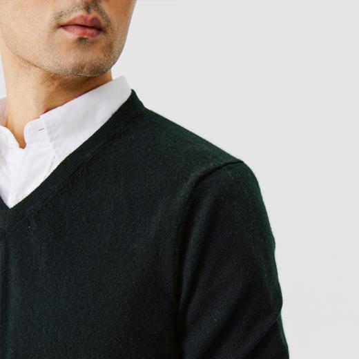 东黎 • 山羊绒男士秋冬V领基础款套头衫 1732 商品图6